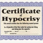 hypocrisy award